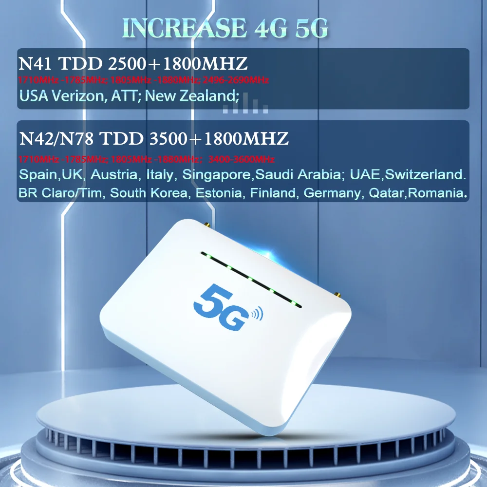 N78 Signal Amplifier 3500 mhz Repeater 4G 5G Band3 N41 N42 2500 mhz TDD2500 TDD3500 Signal Booster For Spain Saudi Arabia