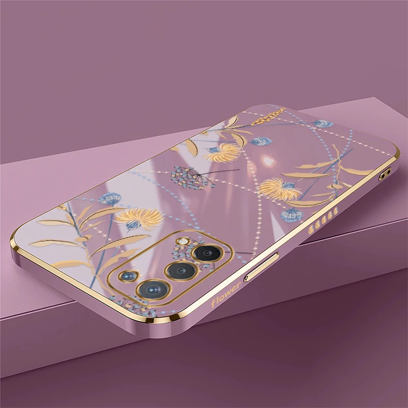 Elegant Botanical Shockproof Silicone Phone Case - Flower Design