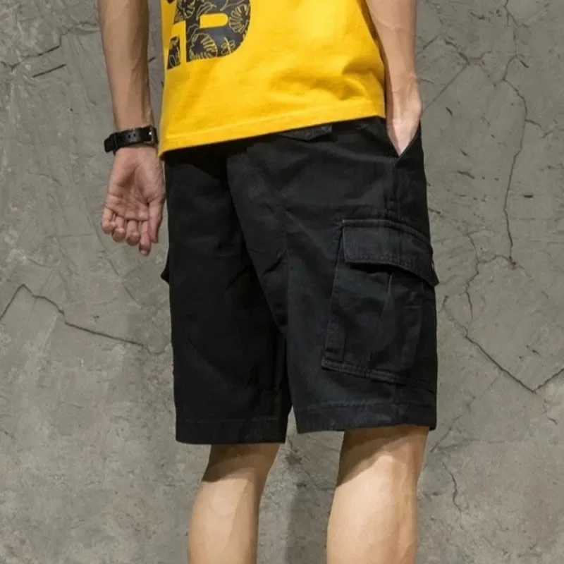 Men's Sports Casual Shorts Comfort Loose Straight Cargo Shorts Cotton Comfortable Beach Running Short Sports Pants
