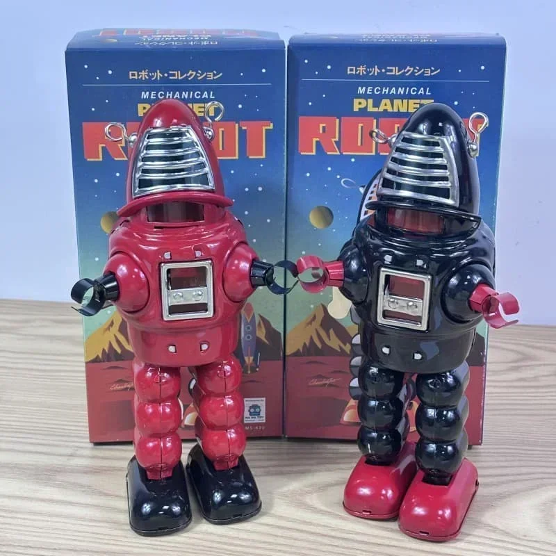 Wind Up Toy Mechanical Industry Clockwork Toys Wally Fencing Robot Retro Metal Style Desktop Ornament Birthday Gift
