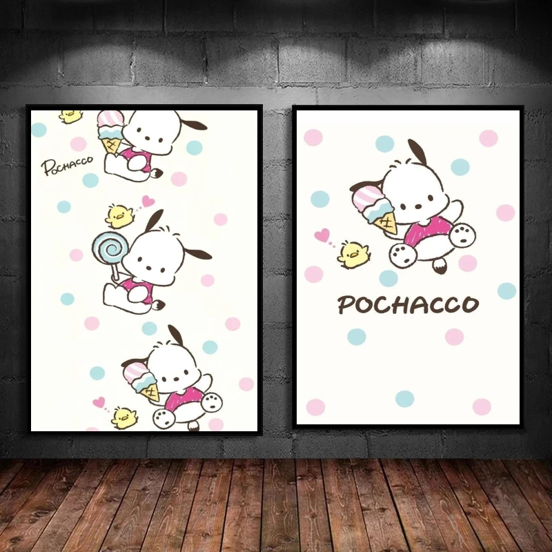 

Hot Anime Poster Sanrios Pachacco Living Room Decorative Modular Prints Cuadros Best Gift Kid Action Figures Wall Decoration