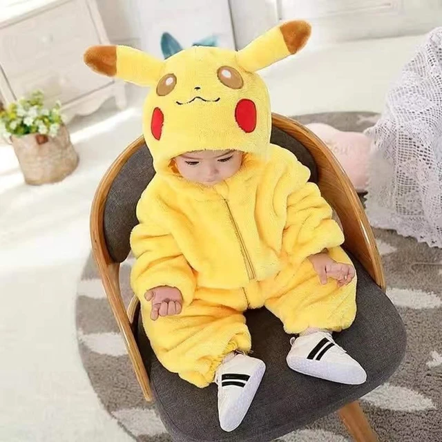 Combinaison jaune Pokémon Pikachu pour enfants, vêtements Kawaii, bons  cadeaux, souvenirs d'enfance mignons, garçons et filles, créatif, automne -  AliExpress