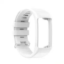 Durable Silicone Smart Watch Band - Soft Wrist Strap Replacement (White)