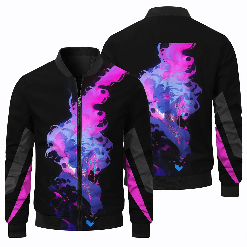thumbnail image 1 of Chaqueta con estampado de personajes de dibujos animados en 3D para hombre, nueva chaqueta de vuelo para hombre, para deportes al aire libre, ciclismo, moda superior, informal, cortavientos para hombr, 1 of 4
