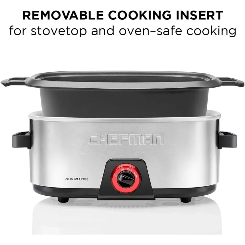 Slow cooker with removable stovetop insert hotsell