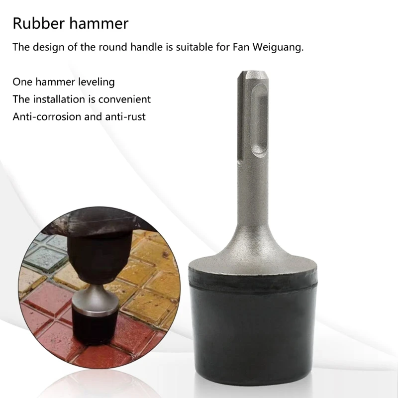 

67JE Heavy Duty Rubber Hammer Sturdy Mallet Tool for Radiators Tile Laying