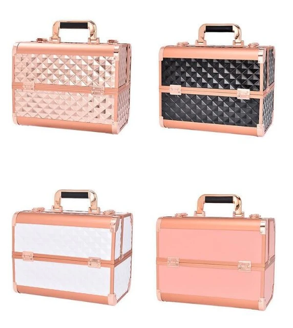 Women Cosmetic Bag Makeup Case Multilayer Clapboard Cosmetic Bag Beauty  Salon Suitcase Tattoos Nail Art Tool Bin Storage Box - AliExpress