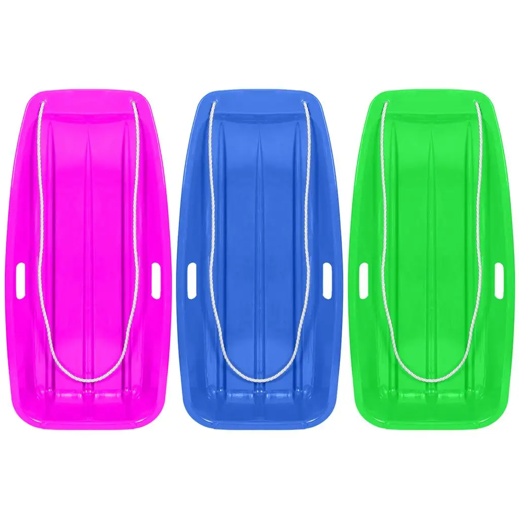 Solid Snow Sled, Snow Sled Adults Flyer Flying Toboggan Sledge Pull Rope and s