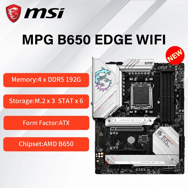 MSI PRO B650-P WIFI AM5 AMD B650 SATA 6Gb/s DDR5 Ryzen 7000 ATX Motherboard  