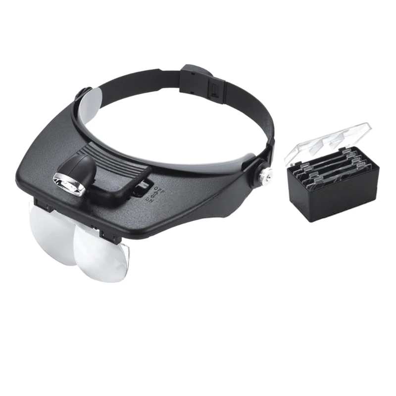 

Headband Magnifier Multi-functional Illuminated Magnifier Glass 1.2X/1.8X/2.5X/3.5X Head Loupe Magnifier Drosphip