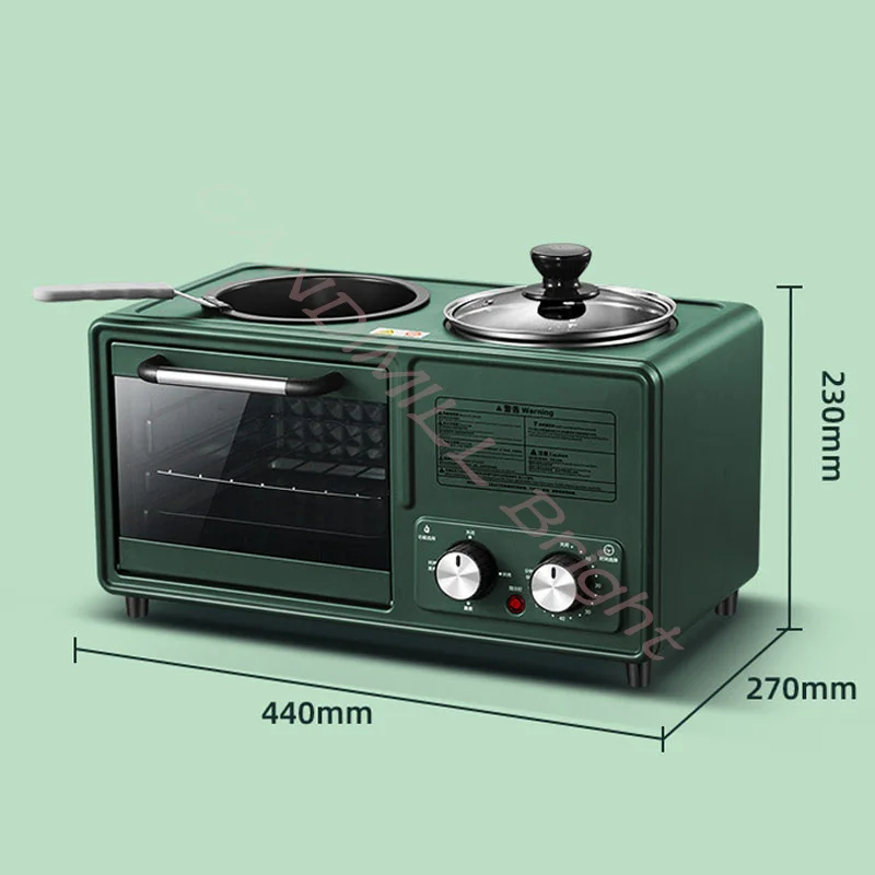 Multifunctional Electric Oven Household Breakfast Machine Bread Pizza Breakfast Machine Toaster Frying Pan Kitchen Tools 6