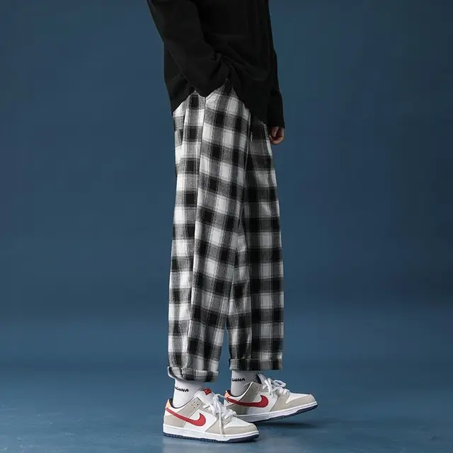 Plaid Pants Casual Trousers 23