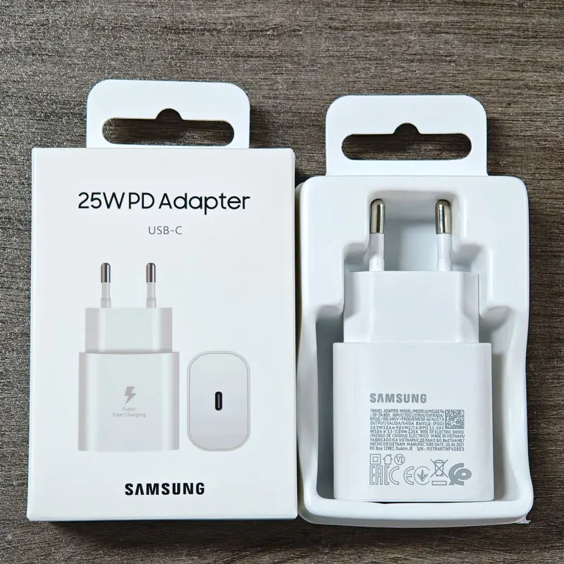 Samsung 25W PD Charger Super Fast Charge Adapter For Galaxy S25 S24 S23 S22 S21 S20 Z Flip Fold 7 6 5 4 3 2 A16 A26 A36 A56 A17