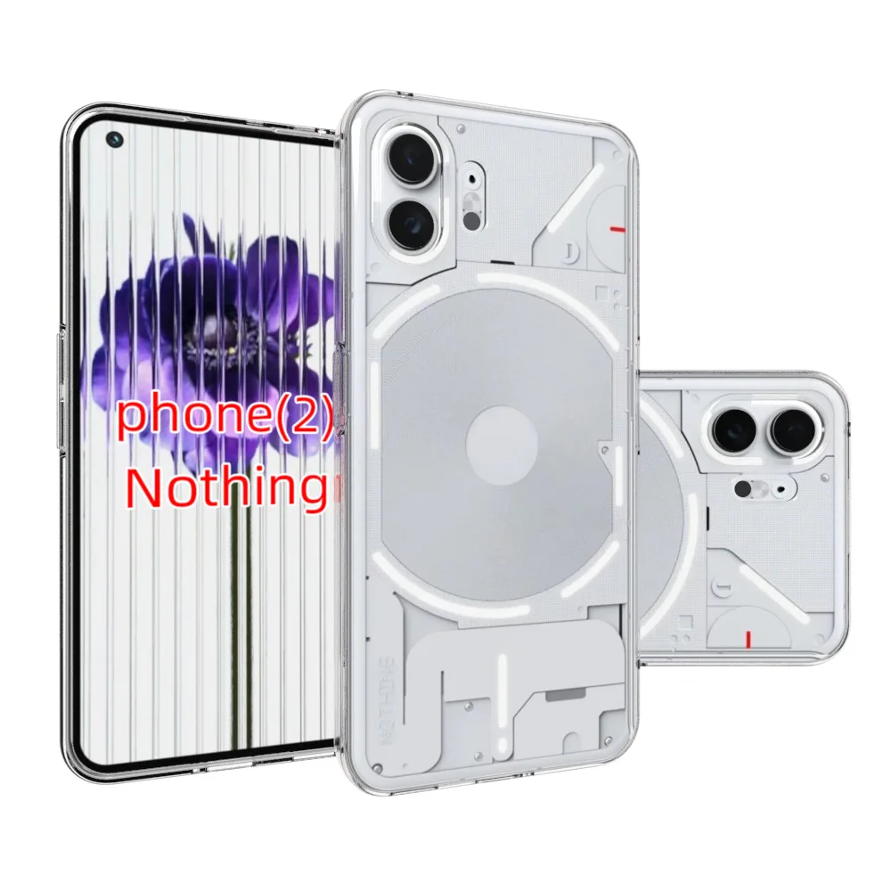 Custodia Per Nothing CMF Phone 2 Pro - Fiori E Piante Viola, TPU Morbido Trasparente, Antishock - 4