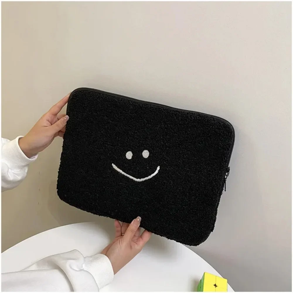 Instagram Autumn/Winter Plush Smiling Face IPad Inner Bag Tablet Protective Case Laptop Case Laptop Sleeve
