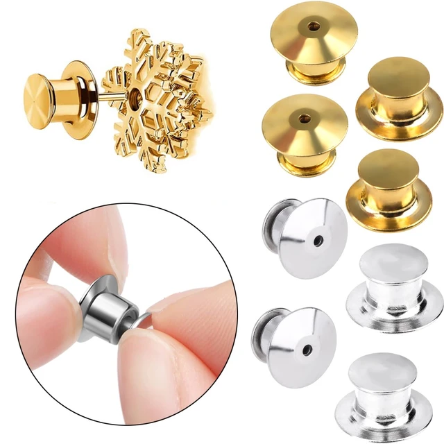 10 Pieces Metal Pin Backs Locking Pin Keepers Locking Clasp Brooches for  Women - AliExpress