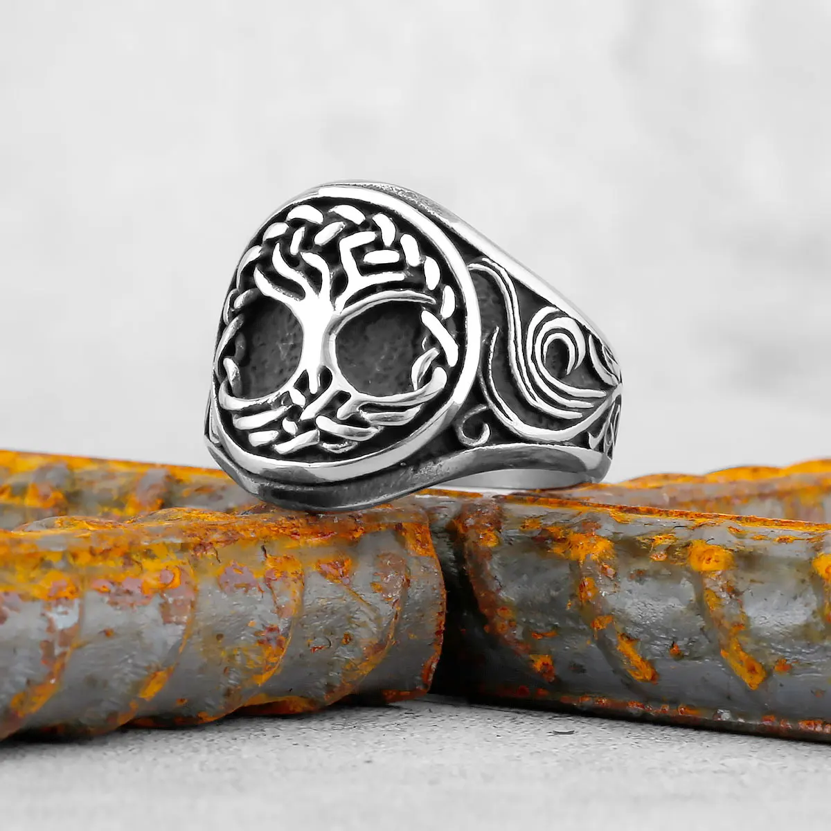 Viking Stainless Steel Tree of Life Viking Compass Ring Vintage Fashion Gifts Jewelry Party for Men and Women image 47