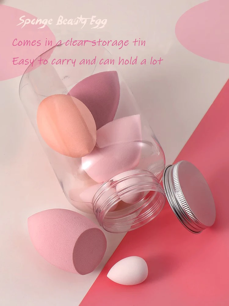 7Pcs Makeup Sponge Blender Beauty Egg Cosmetic Puff Cushion Foundation Powder Soft Sponge Women Beauty Tool Make Up Accessories