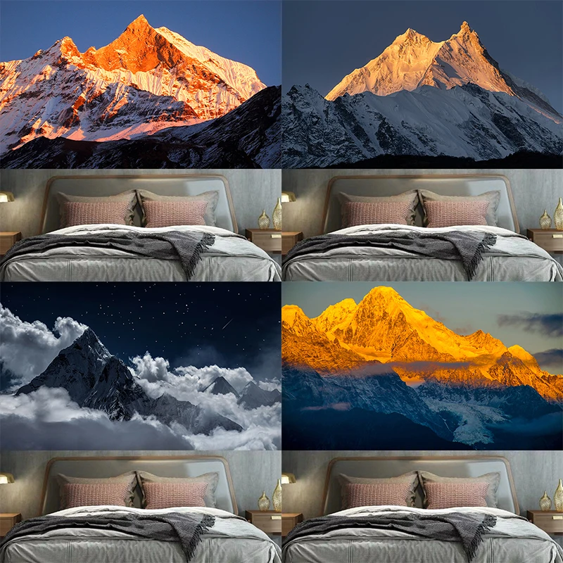 

Фон для фотографирования с изображением заката гор пляжа природы искусства стены ткани спальни общежития комнаты дома