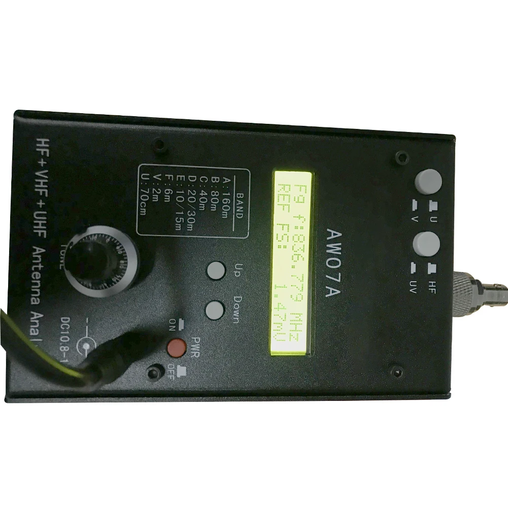 HF/VHF/UHF AW07A 1.5-470MHZ 160M 다중 대역 안테나 분석기 측정 도구 햄 라디오용 1.0 9.99 SWR의 SWR 안테나 분석기