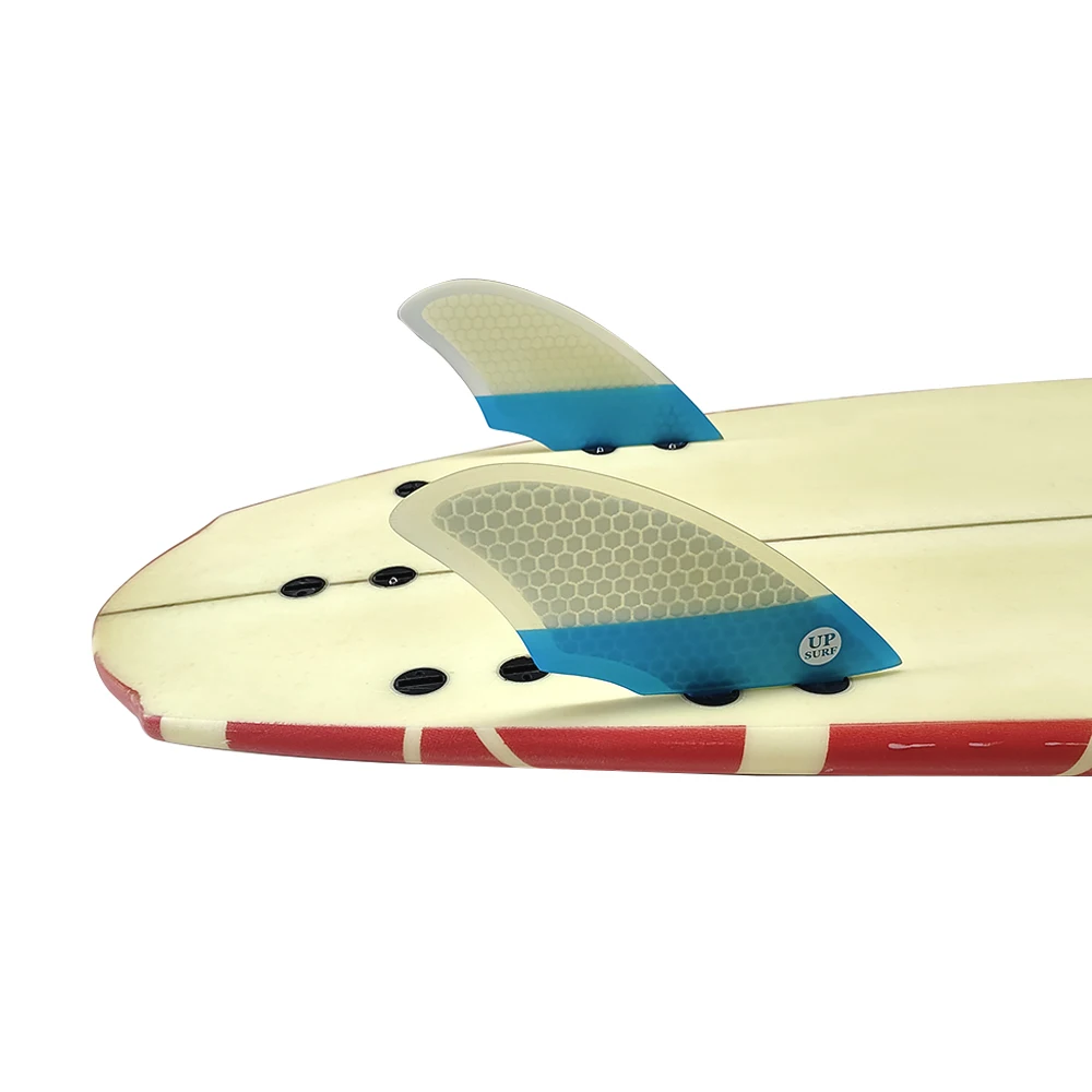 UPSURF FCS KEEL Twin FINS Surfboard FinS 2pcs/set Honeycomb Patchwork Twin Fins For Sup Accessories Surfing Quilhas