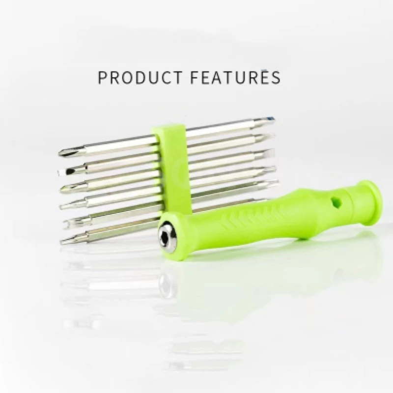 6 in 1 Screwdriver Set Magnetic Precision Double-Head Bits Adjustable Torx Cross Screw Drivers Portable Household Tools