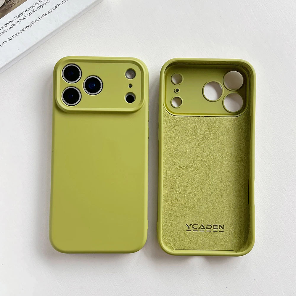 Premium Soft Liquid Silicone Phone Case - Solid Color Shockproof Cover