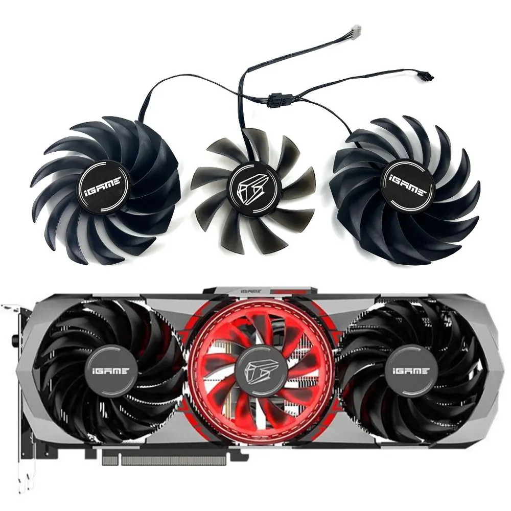

iGame RTX 3070 Advanced GPU Fan，For Colorful iGame RTX 3060、3060Ti、3070、3070Ti、3080、3080Ti、3090 Advanced Video card cooling fan