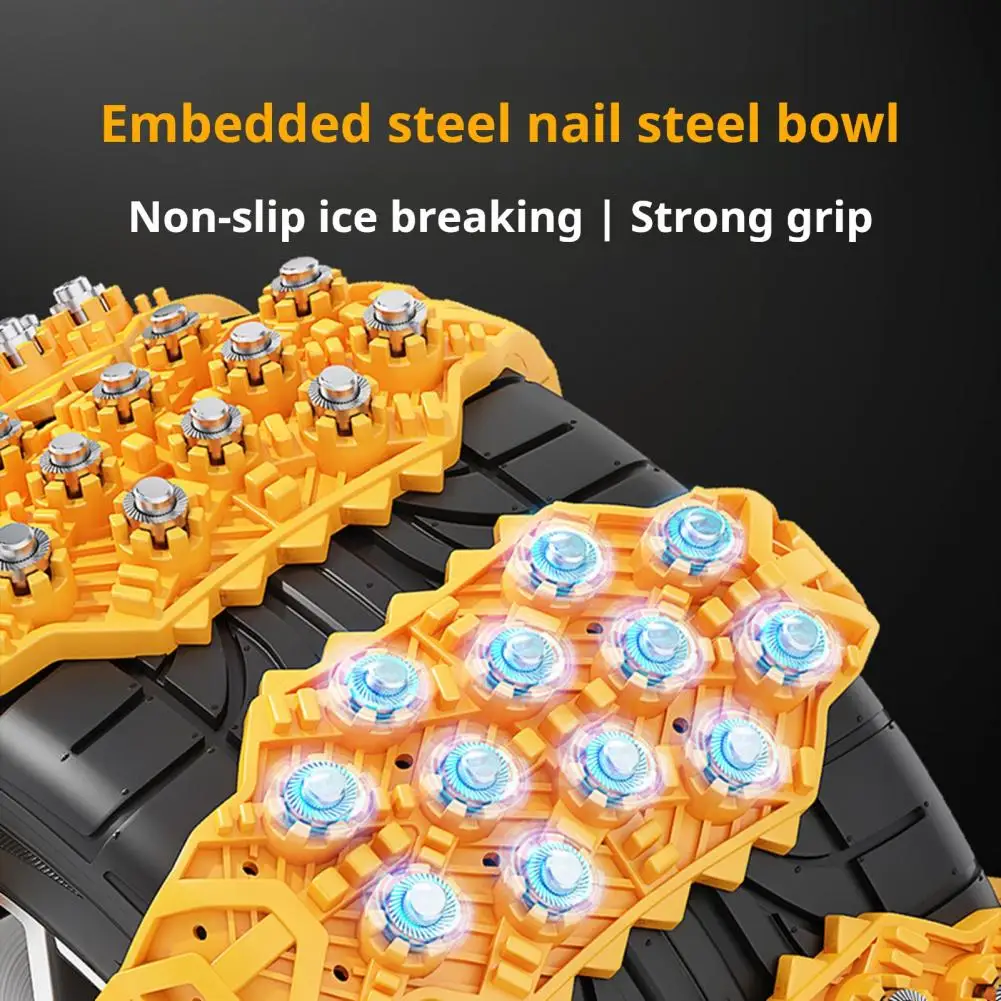 Adjustable Car Tire Chains Rustproof High Hardness Quick Fit Easy Installation Tire Chains Thickened Car Anti Skid