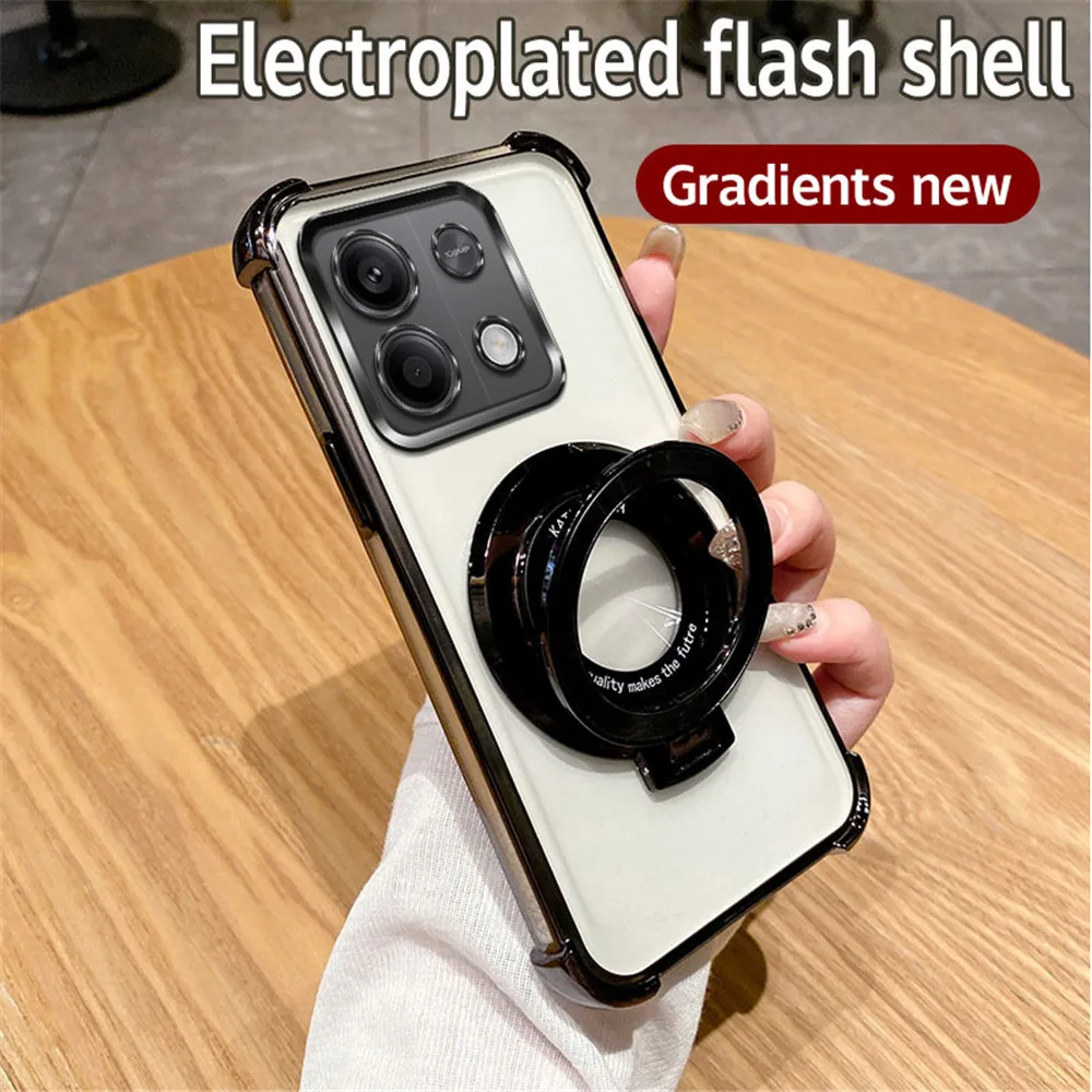 Shockproof Gradient Glitter Stand Phone Case with Bracket