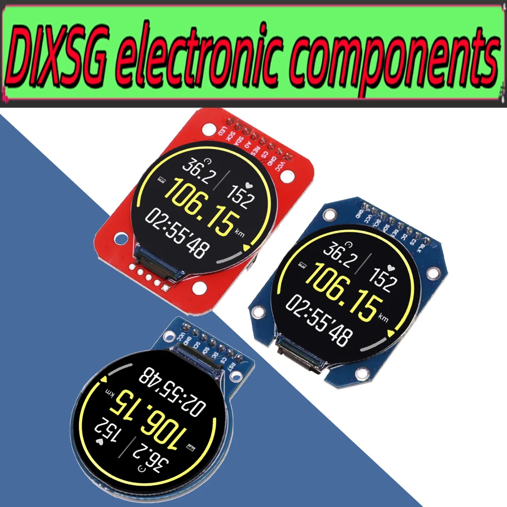 

DIXSG TFT Display 1.28 Inch TFT LCD Display Module Round RGB 240*240 GC9A01 Driver 4 Wire SPI Interface 240x240 PCB For Arduino