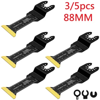 5/3pc Set di lame per sega oscillante Lama multiutensile bimetallica Lama multi taglierina affilata per legno Lame da taglio in plastica per cartongesso