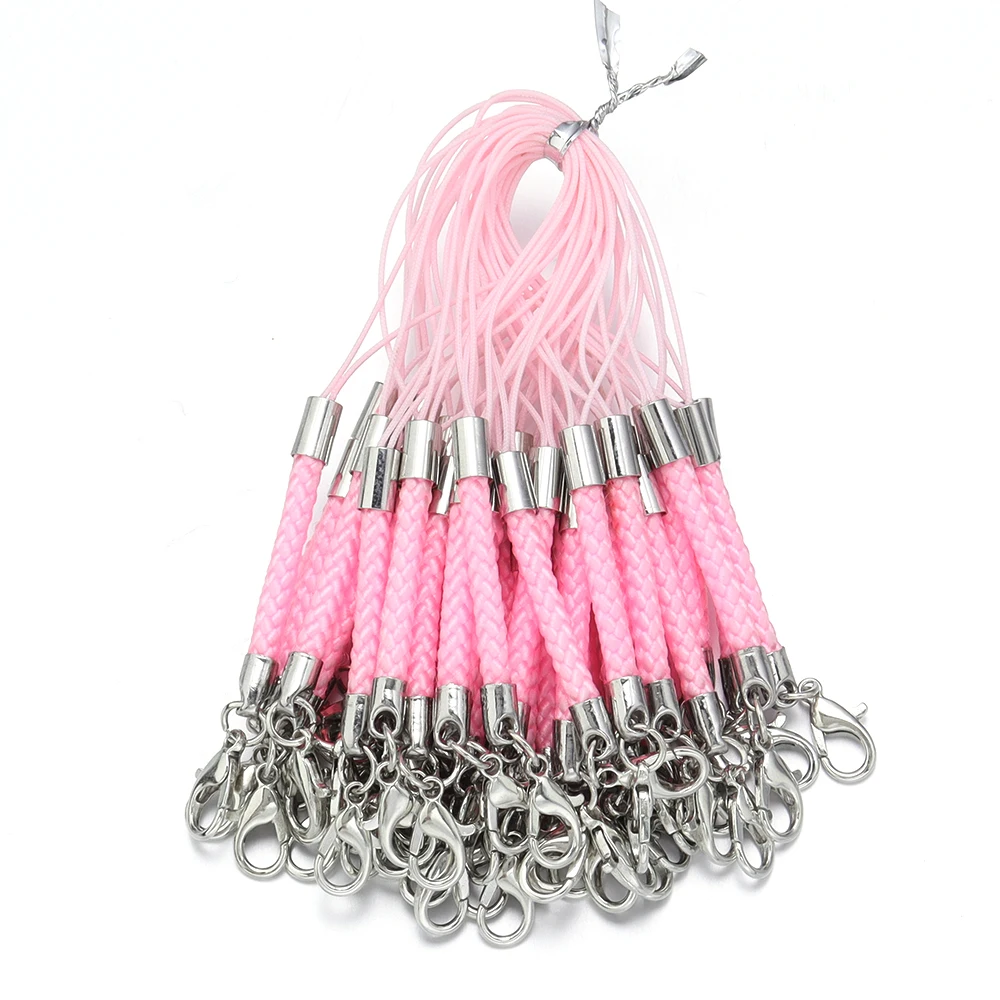Multicolor Braided Lanyards with Lobster Clasps for DIY Jewelry and Keyrings - Pack of 10