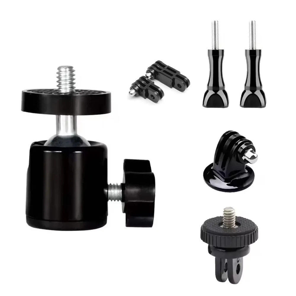 Mini Ball Head Screw Tripod Mount with Swivel Adjustment for Cameras and Accessories