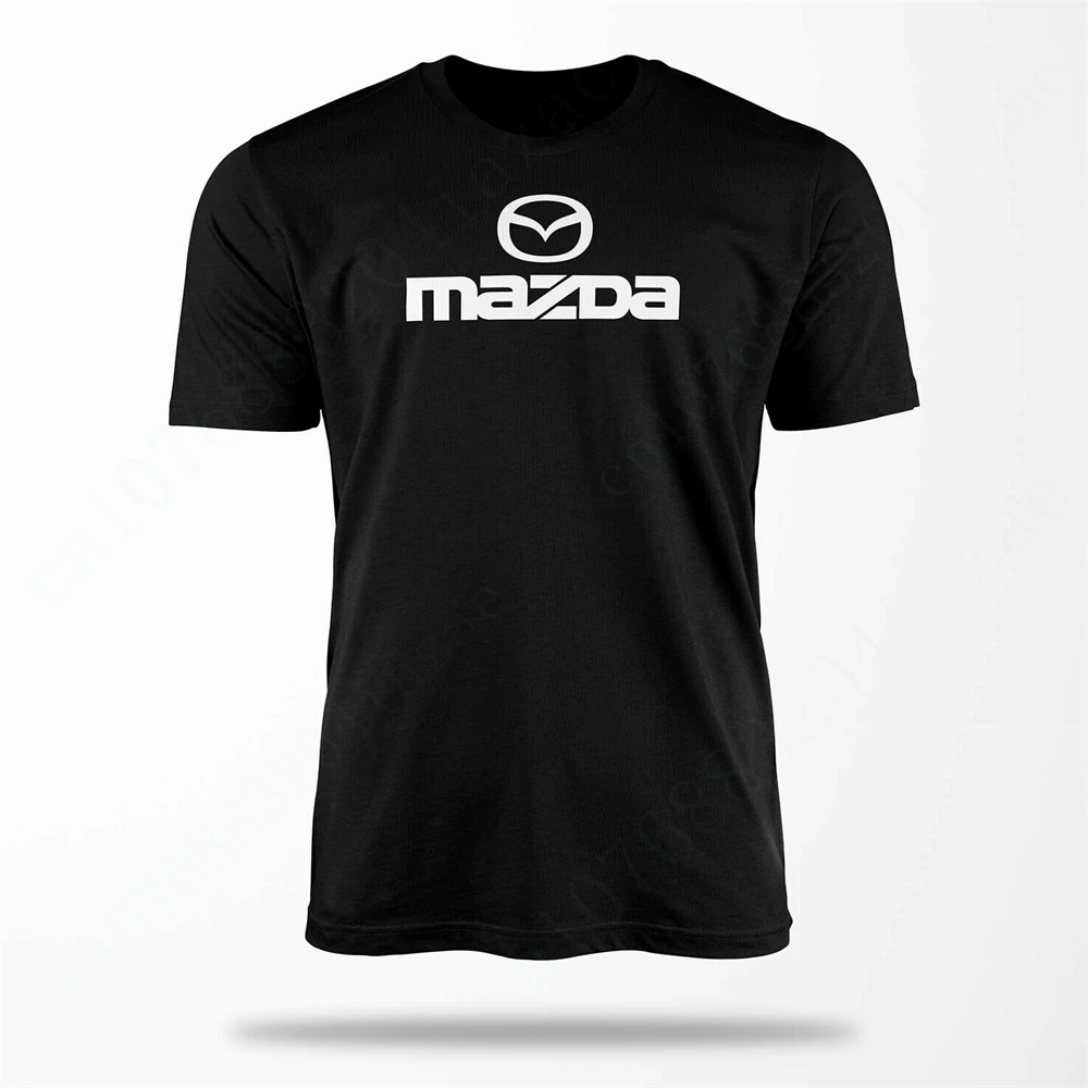 

Одежда для Mazda, Повседневная футболка в стиле Харадзюку с коротким рукавом для мужчин и женщин, Однотонная футболка, унисекс, футболка оверсайз