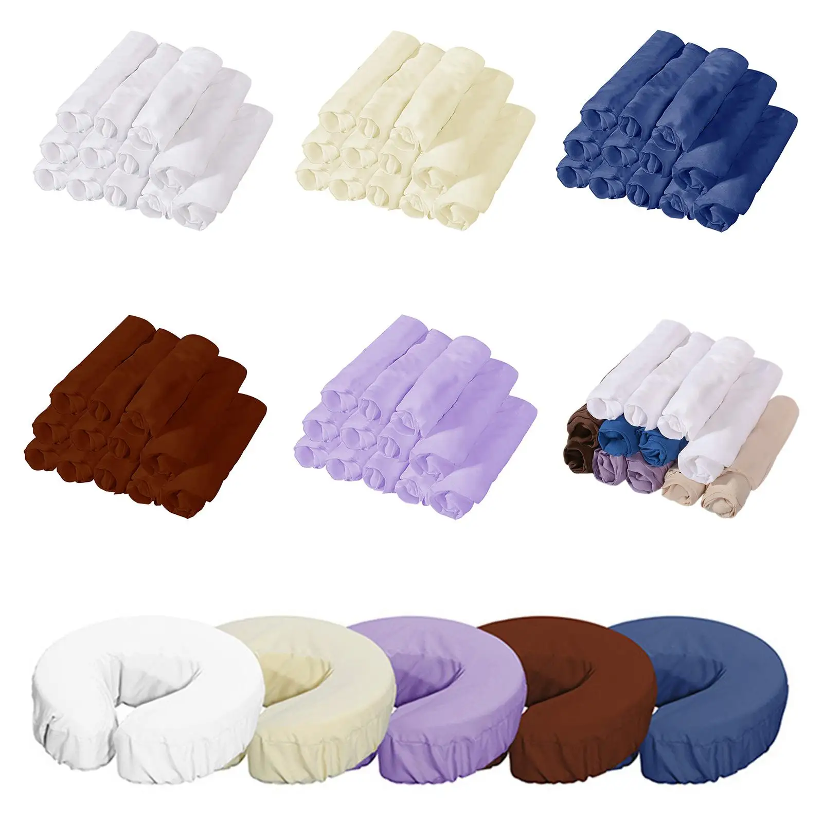 12 Pieces Face Cradle Covers Thickened Face Pillow Covers for SPA Bed Chairs