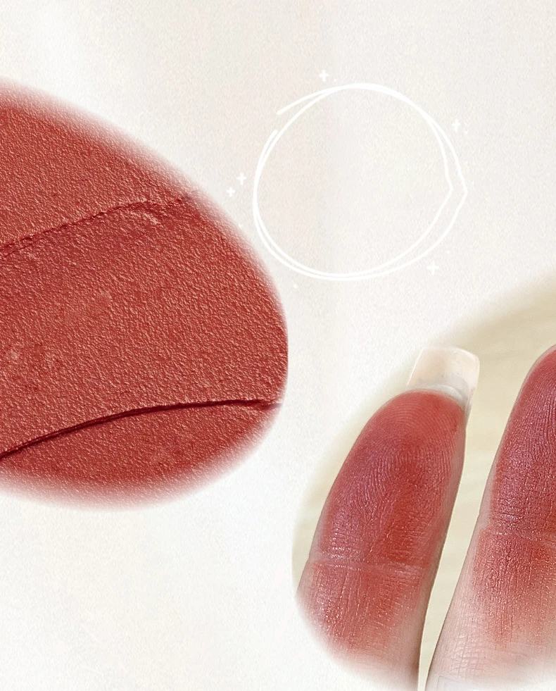 Matte liquid lipstick fluweelzachte mousse donkerrood bruin_voghion.com