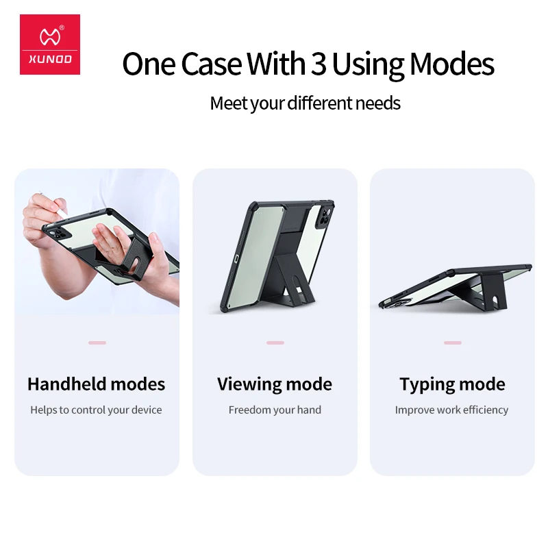 Tablet Case Xundd For Xiaomi Pad 7 Pro 11.2 Case For Pad 7 11.2 Shockproof Protective Sleeve Tablet Case Transparent Cover With Stand Holder