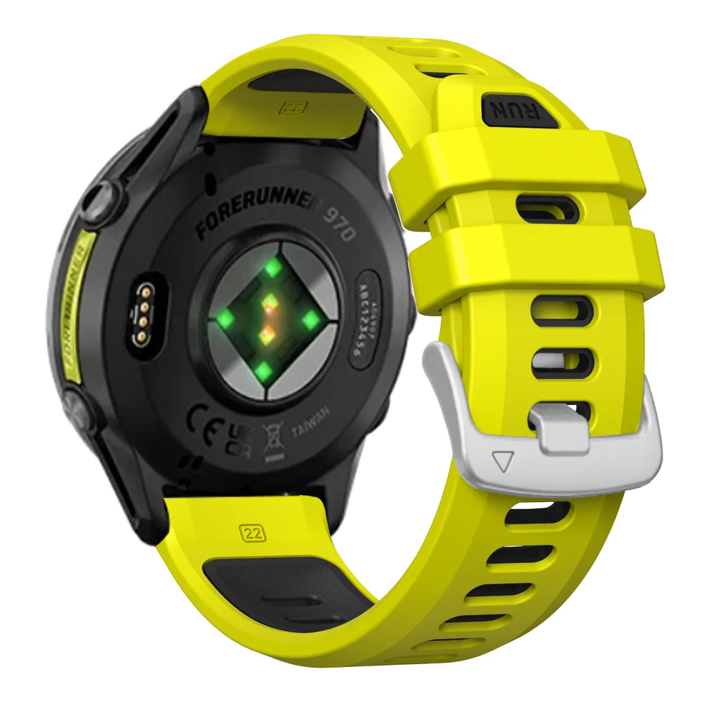 Sport Silicone Strap, 22mm - Versatile Watch Band and Wristband Bracelet