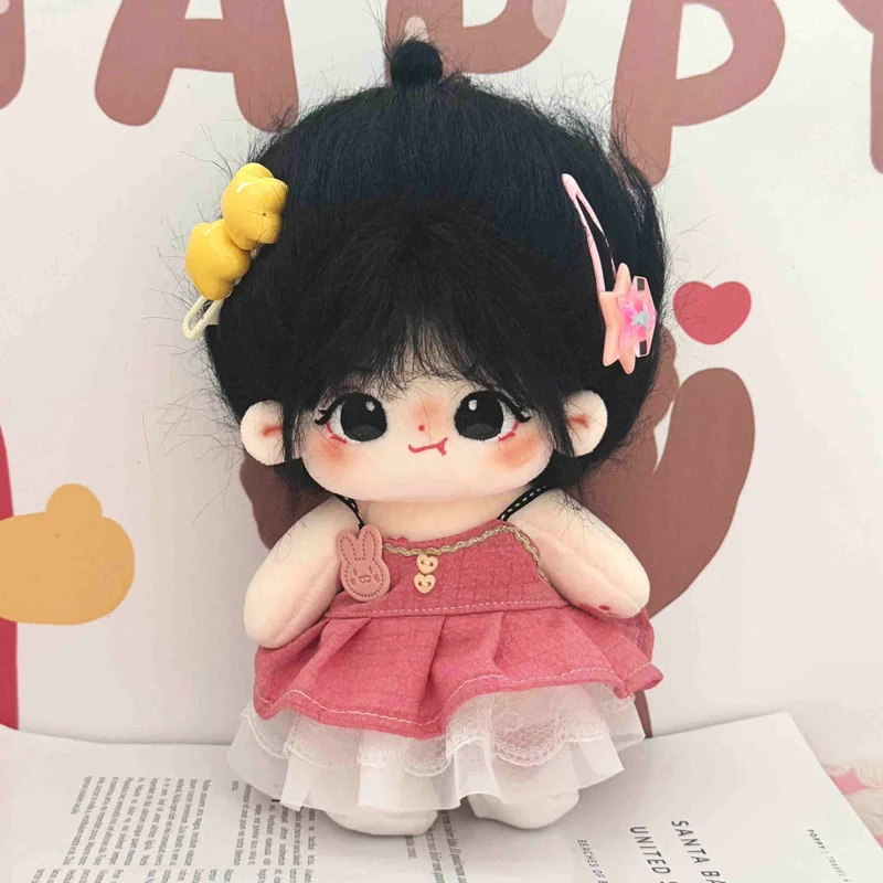 thumbnail image 1 of Muñeca de algodón de felpa Kawaii para niños, figura de súper estrella de peluche, sin atributos, puede cambiar la ropa, regalo para niños, 20cm, 1 of 5