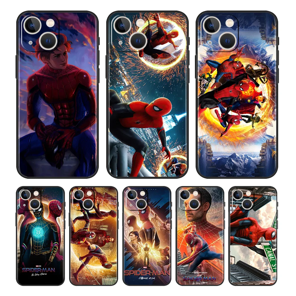 

Popular Marvel Spiderman 3 For Apple iPhone 13 12 11 mini Pro XS Max XR X 8 7 6 5 Plus SE 2020 Black Silicone Phone Case