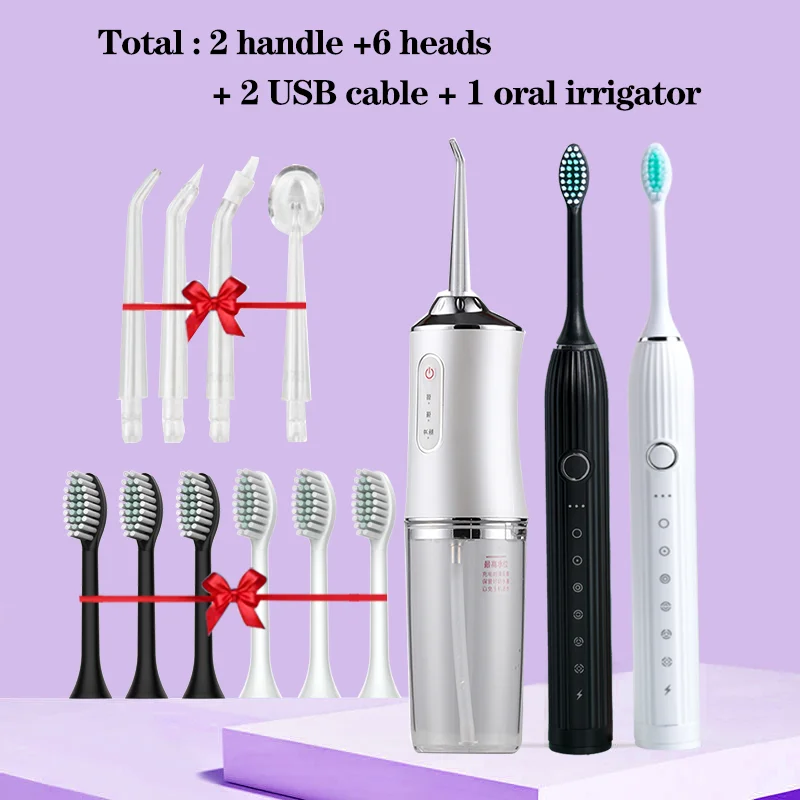 Adult Sonic toothbrush oral Rechargeable electric toothbrush with water tongue wire dental irrigation White Black House gift japan lubricant for sex fruity love gel anal lubricantion lubricant for session oil water based lube gay vaginal oral for adult