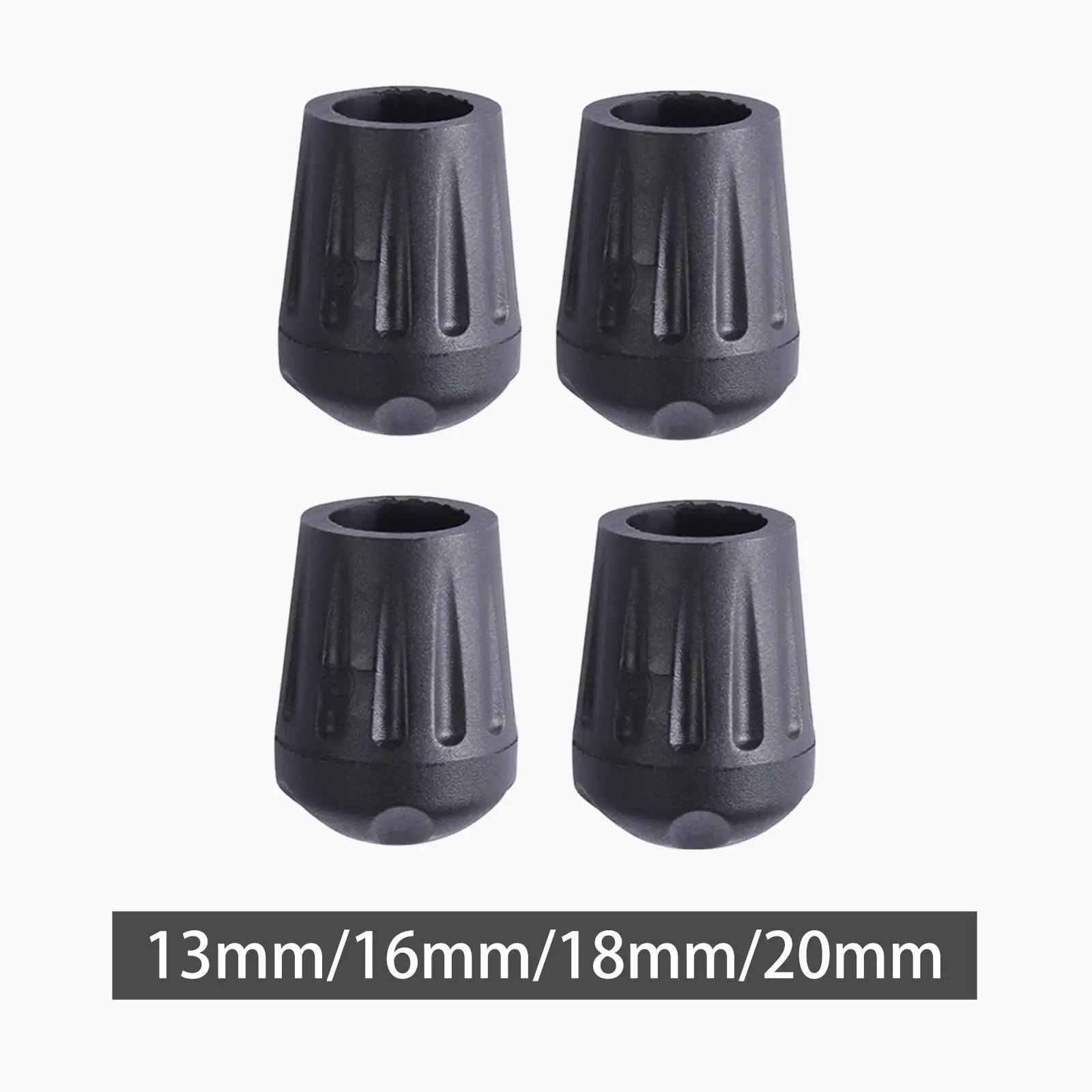 Set of 4 Noise-Dampening Non-Slip Reusable Rubber Chair Foot Covers
