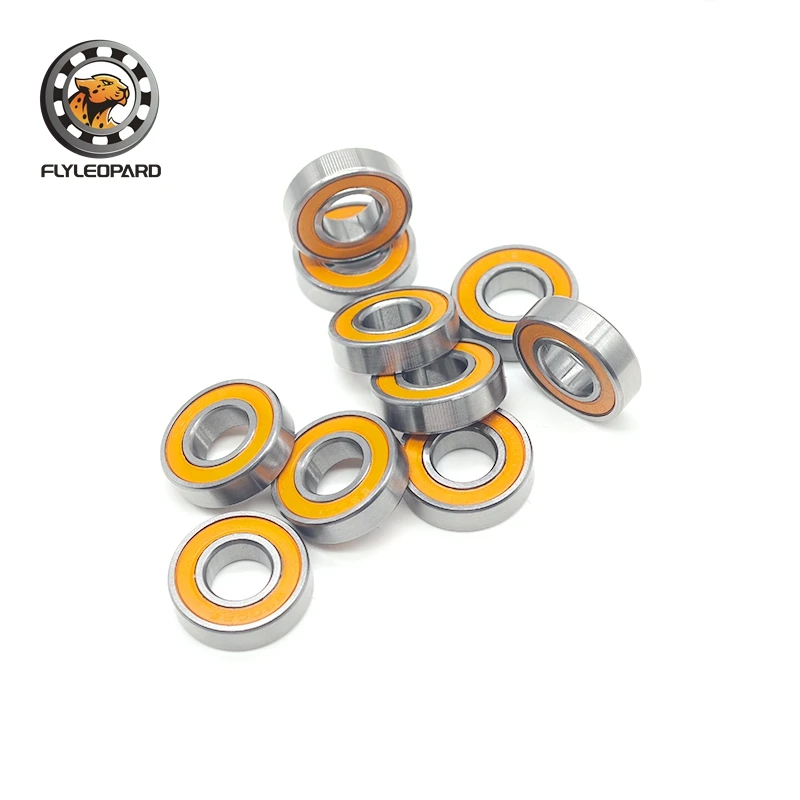 오렌지 고무 밀봉 미니어처 딥 그루브 볼 베어링 10개 6900 RS 6900-2RS 고품질 10x22x6 mm ABEC-7 625 695 2RS