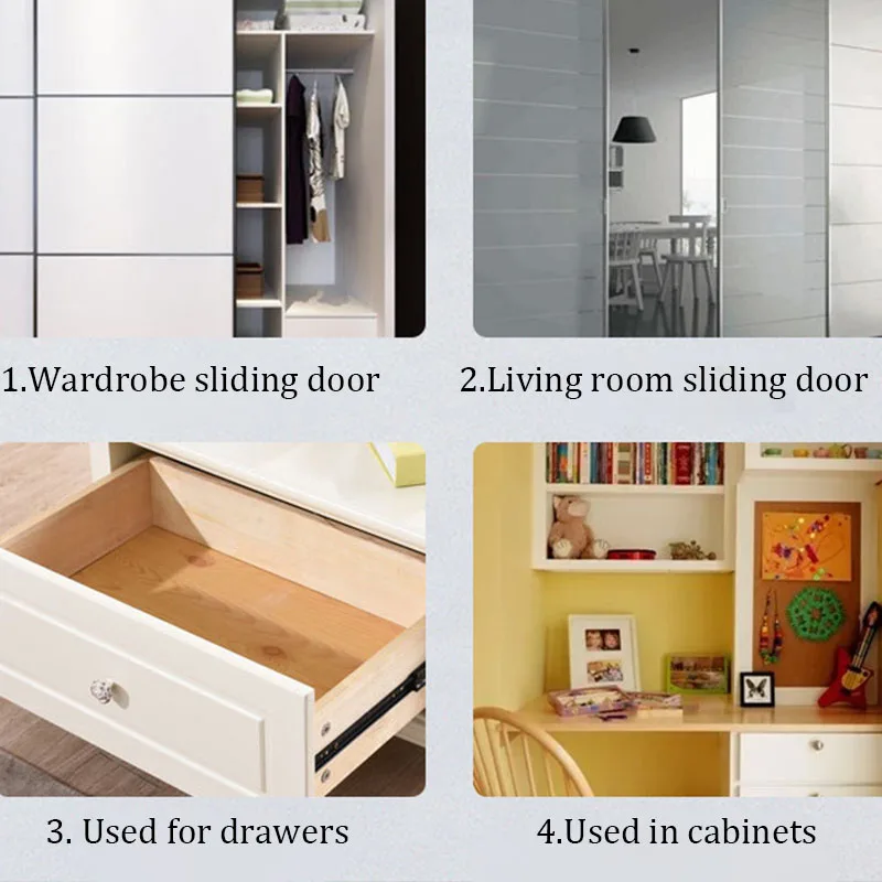 Punching-free Ultra-thin Invisible Door Suction Sliding Door Wardrobe Magnetic Suction 2 Pairs
