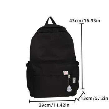 Sweet Soft Sister Solid Color Large Capacity Student Schoolbag 2022 School Season New College Students
