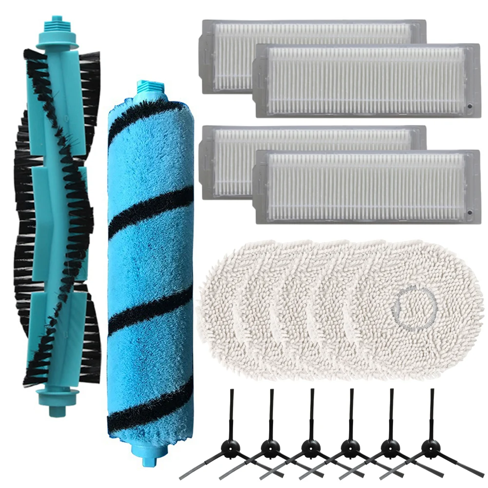 For Cecotec For 11090 Vacuum Cleaner Main Brush Side Brush Lint Brush Filter Mop Cloth Kit Replace Parts