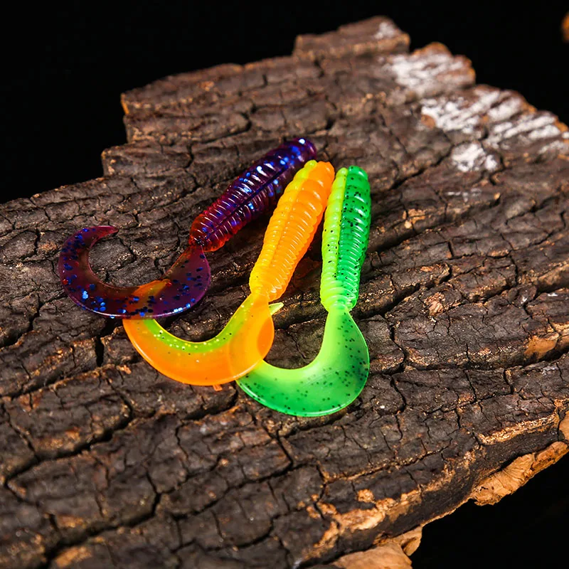 Curly Tail Grub Fishing Lure Fishing Grubs Trout Soft Fishing Grub