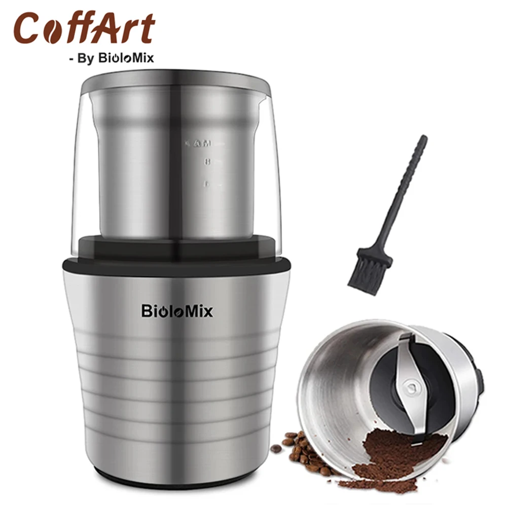 2 In 1 Electric Biolomix Coffee Grinder Mill With Stainless Steel