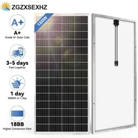 ZGZXSEXHZ Panneau solaire monocristallin de 180 W et 18 V, module solaire à haut rendement, pour recharger la batterie d'une caravane ou d'un camping-car 1